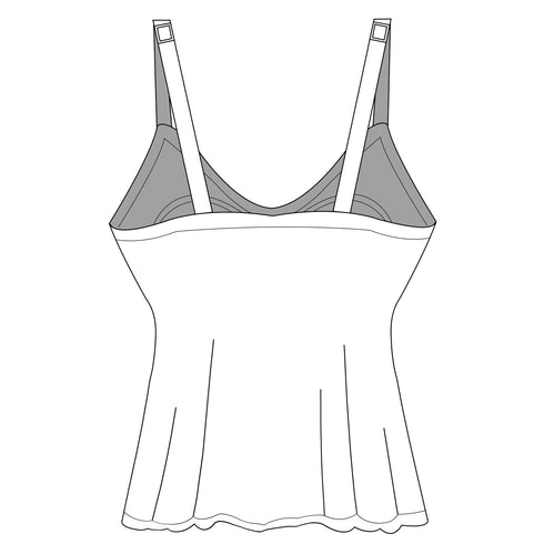 Ceeb Swimwear - Tiered Ruffle Tankini Top - Swirl